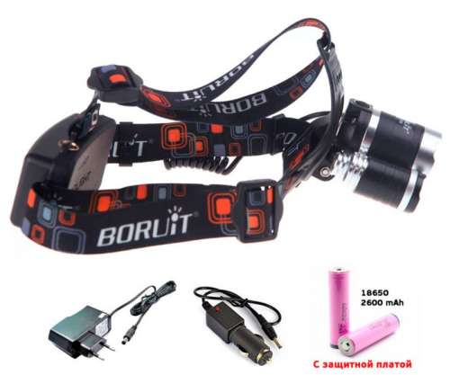 налобный фонарь Boruit HL003 комплектация
